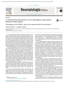 La enfermedad producida por el virus chikungunya. ¿Qué esperar