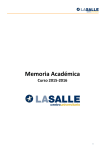 Memoria Académica - La Salle Centro Universitario
