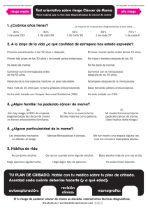 TU PLAN DE CRIBADO. Habla con tu médico sobre tu plan de