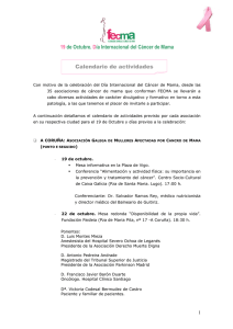 19 de Octubre. Día Internacional del Cáncer de Mama