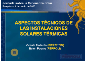 aspectos técnicos de las instalaciones solares térmicas