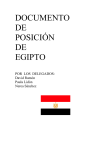 DOCUMENTO DE POSICIÓN DE EGIPTO