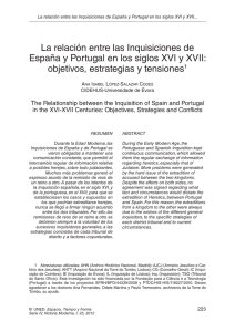 La relación entre las Inquisiciones de España y Portugal en los