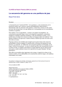 La secuencia del genoma es una partitura de jazz