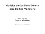 Modelos de Equilibrio General de Política Monetaria