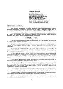 HONORABLE ASAMBLEA PARTE EXPOSITIVA