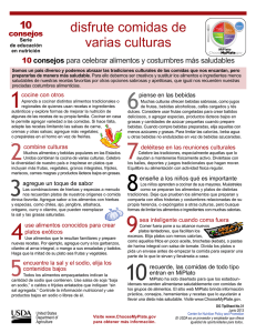 disfrute comidas de varias culturas