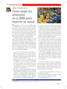 Cómo elegir los alimentos en el 2009 para - casia