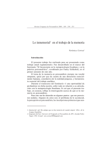 Lo inmemorial en el trabajo de la memoria.