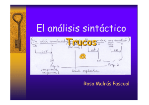 El análisis sintáctico Trucos