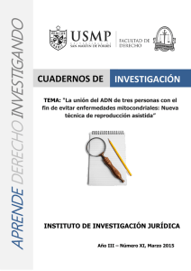 La uni&oacute;n del ADN de tres personas con el fin de evitar