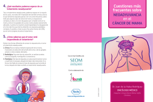 Cuestiones más frecuentes sobre neoadyuvancia en el cáncer de