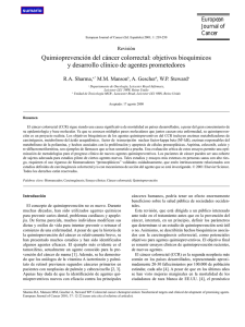 Quimioprevención del cáncer colorrectal: objetivos bioquímicos y