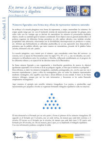 Números y álgebra A ctividad 1 .1 En torno a la matemática griega.