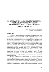 la mortalidad por cáncer cérvicouterino y de mama en colombia y