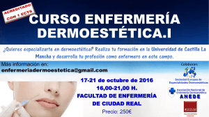 formaci&oacute;n enfermer&iacute;a dermoest&eacute;tica 2016