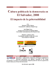 Cultura política de la democracia en El Salvador, 2008