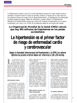 La hipertensión es el primer factor de riesgo de enfermedad cardio y