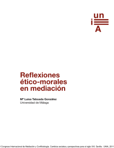 Reflexiones ético-morales en mediación