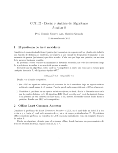 CC4102 - Diseño y Análisis de Algoritmos Auxiliar 8 - U