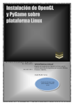 Instalación de OpenGL y PyGame sobre plataforma