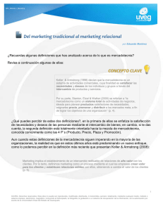 Del marketing tradicional al marketing relacional
