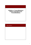Módulo 2: Termodinámica Primer principio de la Termodinámica