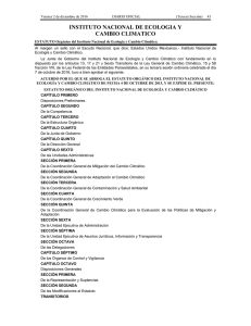 Estatuto Orgánico del Instituto Nacional de Ecología y Cambio