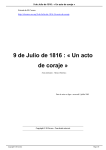 9 de Julio de 1816 : « Un acto de coraje - El Correo