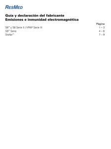 Guía y declaración del fabricante Emisiones e inmunidad