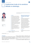 Complicaciones locales de los anestésicos utilizados en