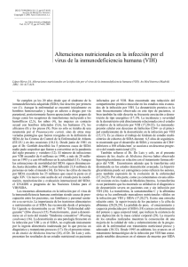 Alteraciones nutricionales en la infección por el virus de la