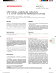 Enfermedades congénitas del metabolismo en el periodo neonatal