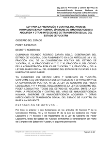 Ley para la Prevenci&oacute;n y Control del Virus de Inmunodeficiencia