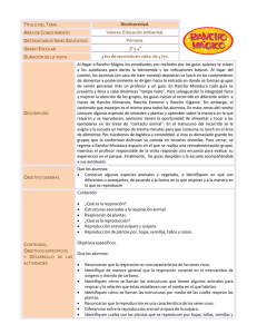 Biodiversidad. Valores: Educaci&oacute;n ambiental