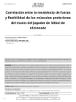 Correlación entre la resistência de fuerza y flexibilidad de los