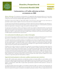 Comunicado de Prensa: Latinoamérica y el Caribe