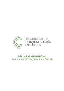 declaración mundial por la investigación en cáncer
