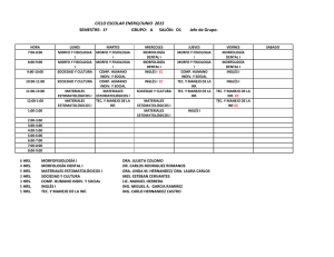 CICLO ESCOLAR ENERO/JUNIO 2015 SEMESTRE