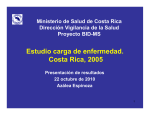 Estudio carga de enfermedad. Costa Rica, 2005 Costa Rica, 2005