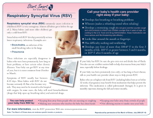Respiratory Syncytial Virus (RSV)