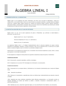 álgebra lineal i