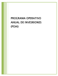 PROGRAMA OPERATIVO ANUAL DE INVESRIONES (POAI)