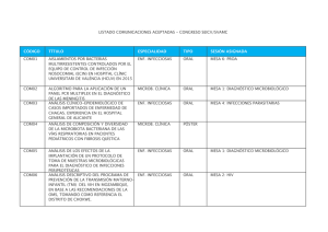 Listado Comunicaciones Aceptadas SEICV-SVAMC