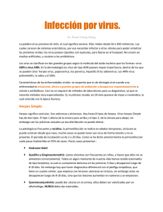 Infección por virus. - medicina