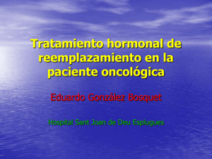 Tratamiento hormonal de reemplazamiento en la paciente oncológica