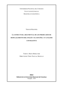 La estructura argumental de los verbos de