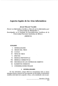 Aspectos legales de los virus informáticos