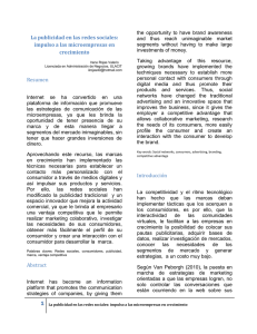 La publicidad en las redes sociales: impulso a las