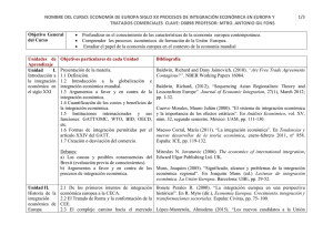 Economía de Europa siglo XX procesos de integraciÓn econÓmica